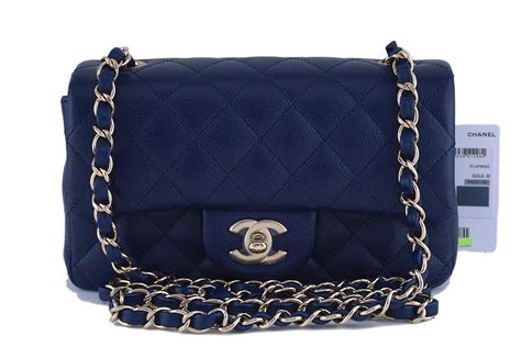 chanel classic flap navy blue|chanel flap bag sale.